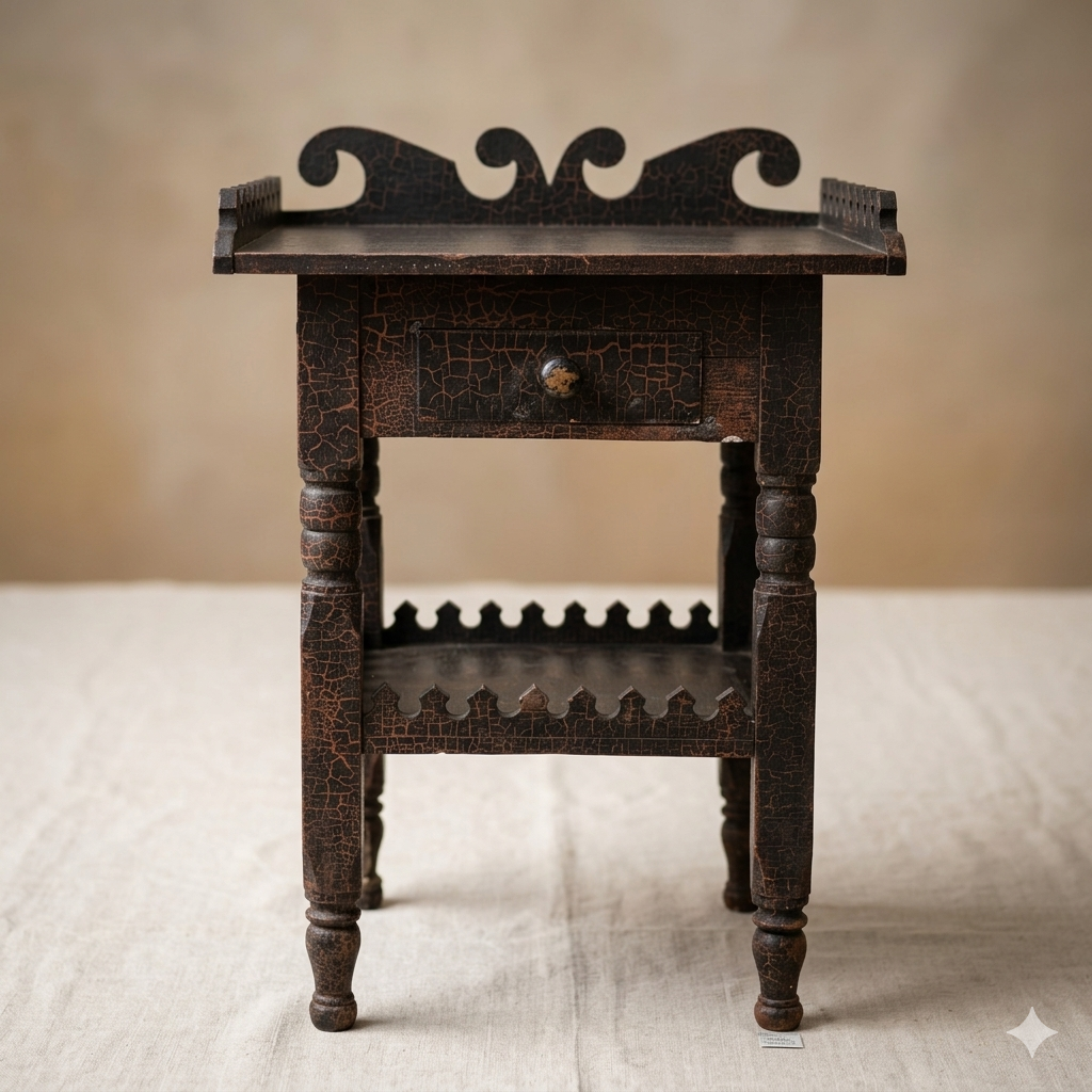 UNIQUE FOLK ART WASHSTAND