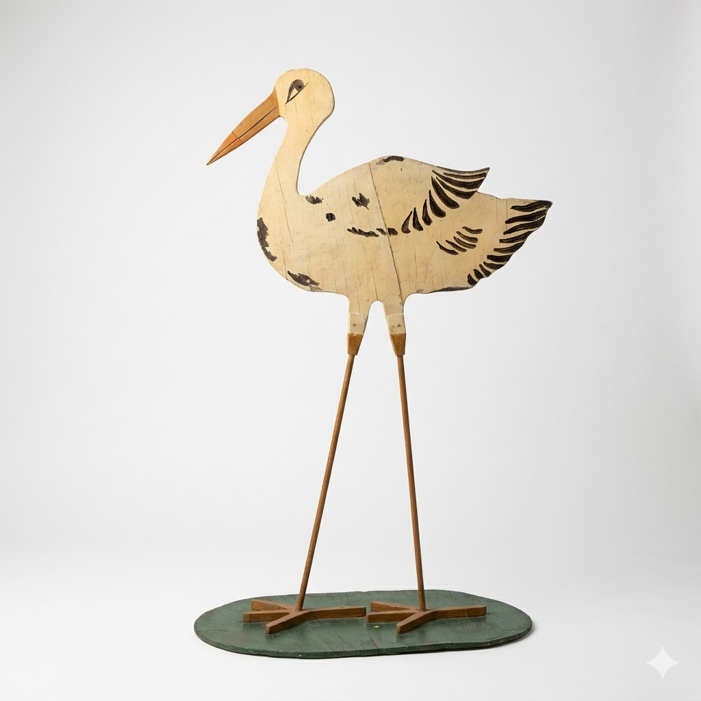 HAND-PAINTED STORK