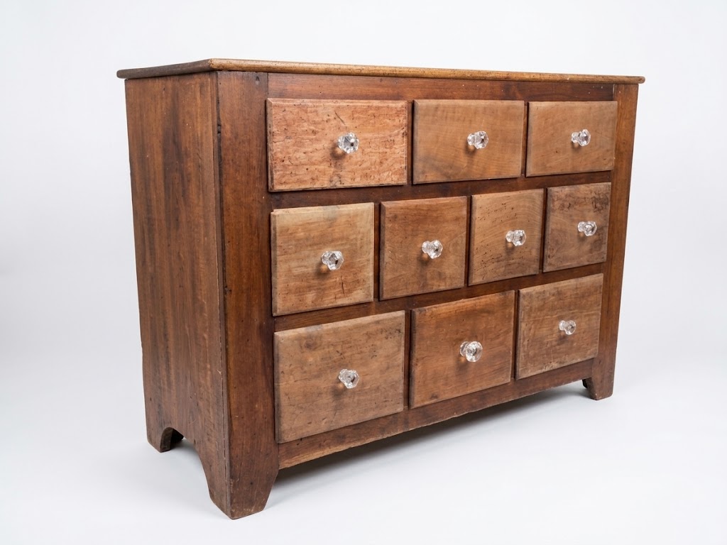 ANTIQUE WOODEN APOTHECARY -STYLE CABINET